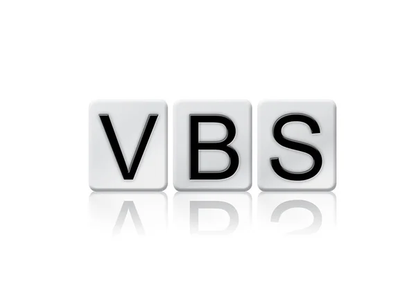 VBS Isolated Tiled Letters Concept and Theme — Stock Photo, Image