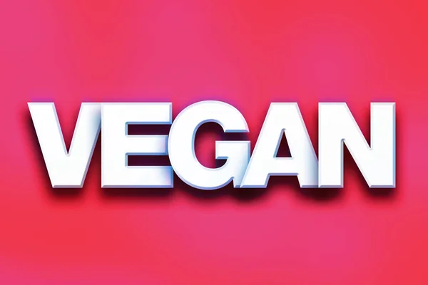 Vegano concepto colorido palabra arte —  Fotos de Stock