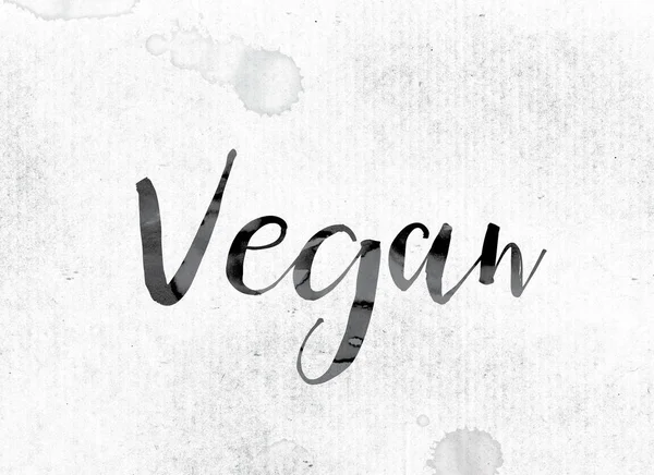 Conceito Vegan pintado em tinta — Fotografia de Stock