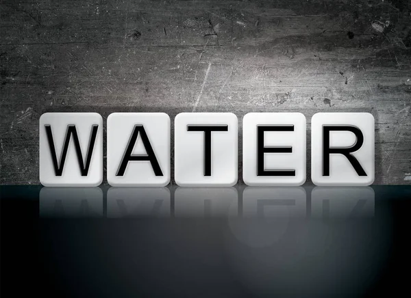 Water betegeld Letters Concept en thema — Stockfoto