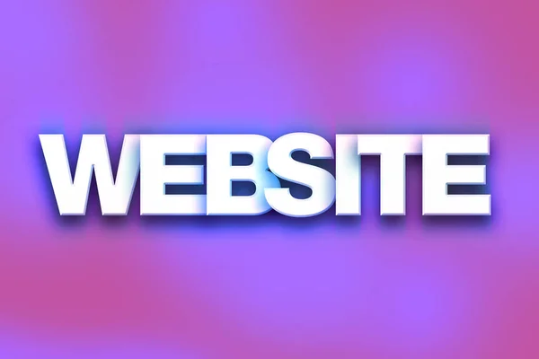 Weboldal koncepció színes Word Art — Stock Fotó