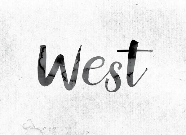 Mürekkeple boyalı Batı kavramı — Stok fotoğraf