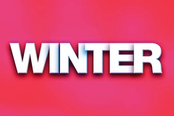 Winter Concept Colorful Word Art — Stock Photo, Image