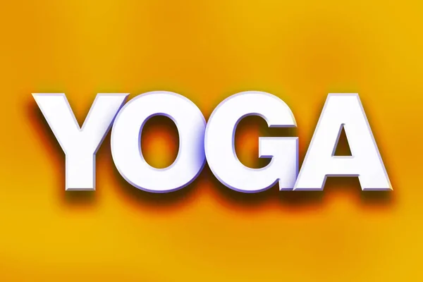 Concept de yoga Art mot coloré — Photo