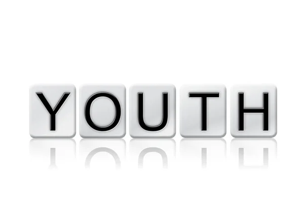 Youth Isolated Tiled Letters Concept and Theme — Stock Photo, Image