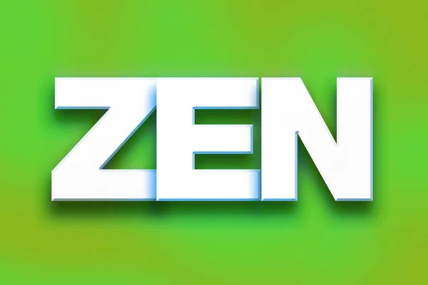 Zen koncepció színes Word Art — Stock Fotó