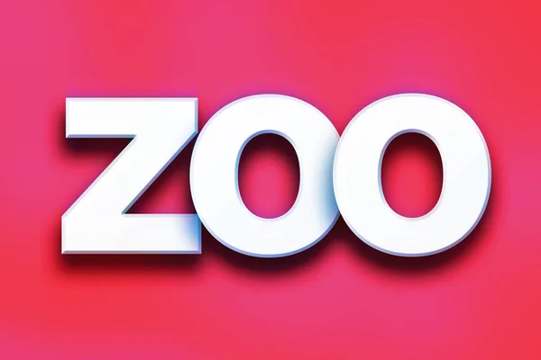 动物园概念艺术彩色字 — 图库照片