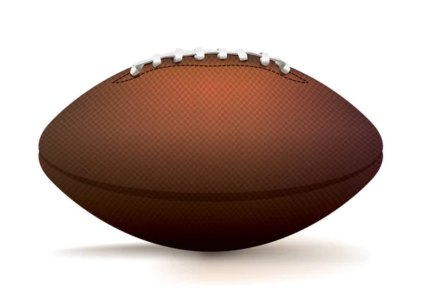 American Football Ball Isolated on White Illustration — Stock Vector