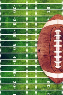 Amerikan futbolu ve alan Grunge arka plan