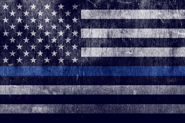 Aged Textured Police Support Flag Background — Stock Photo, Image