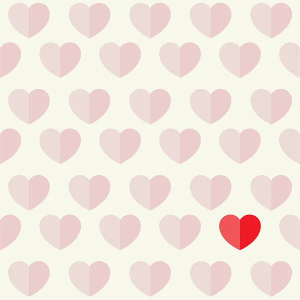 Kalp ve sevgi düz simgesi tasarım arka plan illüstrasyon — Stok Vektör