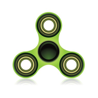 Yeşil topluca Spinner odak oyuncak illüstrasyon