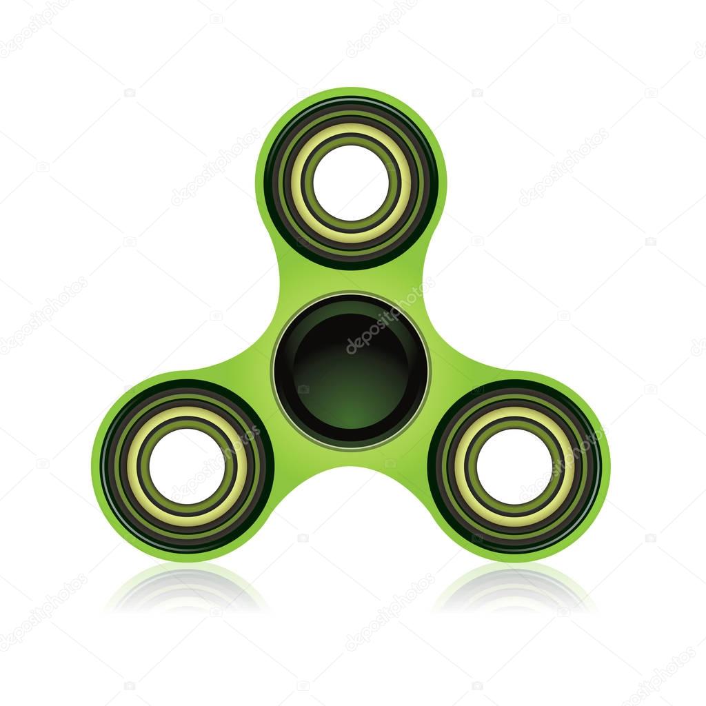 Green Fidget Spinner Focus Toy Illustration