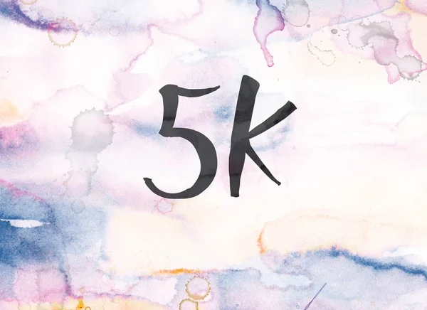 5K conceito aquarela e pintura de tinta — Fotografia de Stock