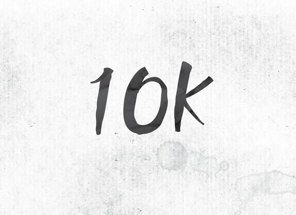 10 k kavramı mürekkep Word ve Tema boyalı — Stok fotoğraf