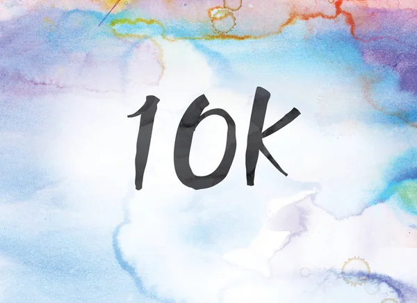 10K conceito aquarela e pintura de tinta — Fotografia de Stock