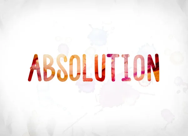 Absolution Concept geschilderd aquarel WordArt — Stockfoto