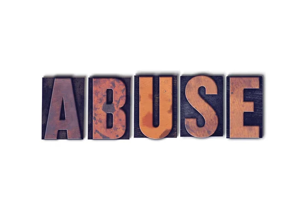 Abuse Concept Isolated Letterpress Word — Stock Photo, Image