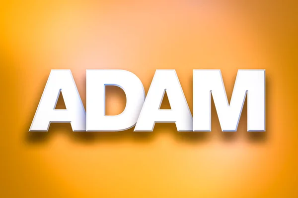 Adam Thema Wort Kunst auf buntem Hintergrund — Stockfoto