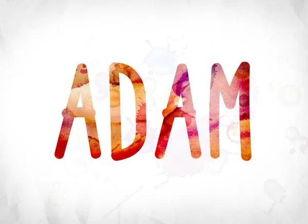 アダムの概念を描いた水彩画ワード ・ アート — ストック写真