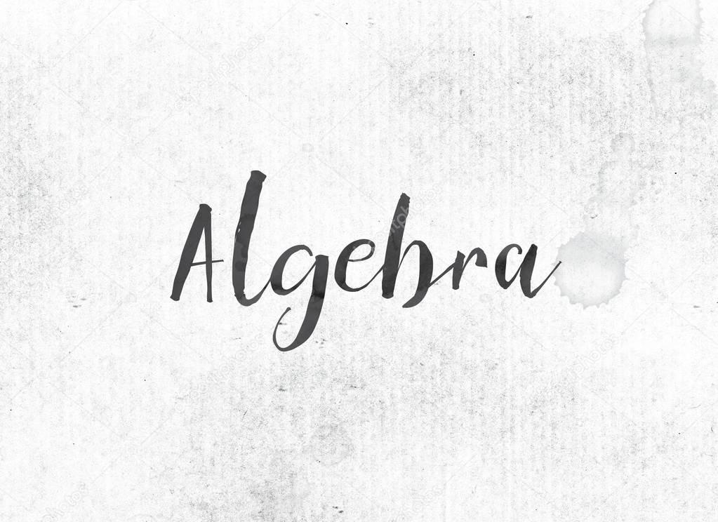 Algebra Concept Painted Ink Word and Theme