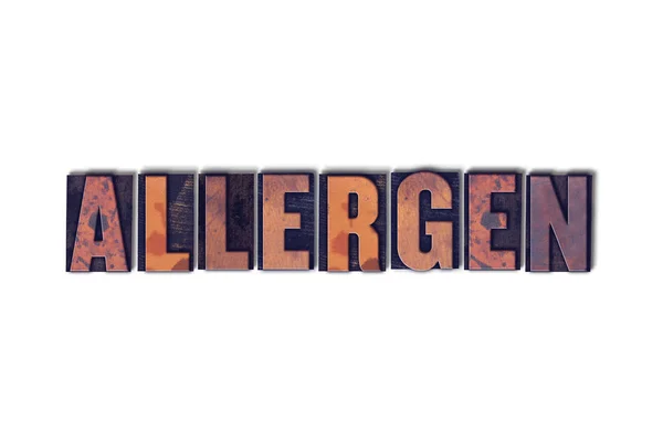 Allergène Concept Isolé Letterpress Word — Photo