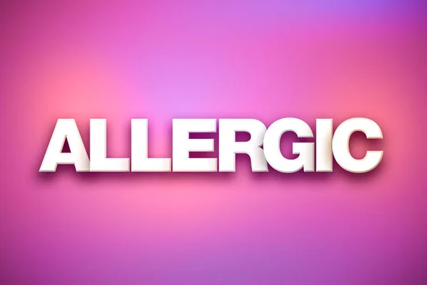 Thème Allergique Word Art sur fond coloré — Photo