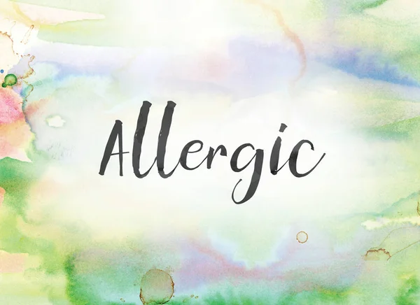 Αλλεργική έννοια ακουαρέλα και ζωγραφική μελάνι — Φωτογραφία Αρχείου