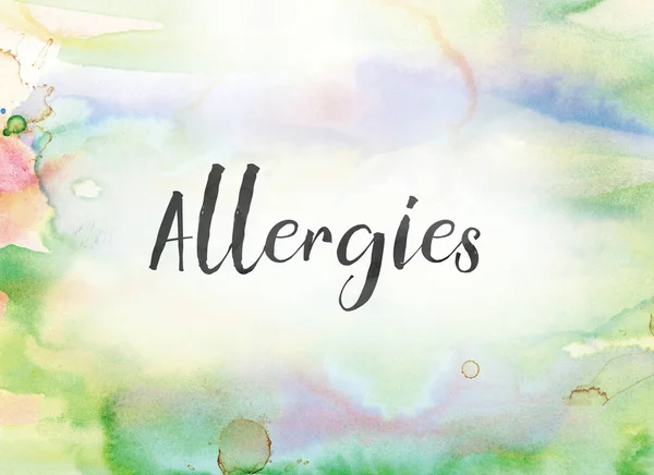 Allergies Concept Watercolor and Ink Painting — Stock Photo, Image