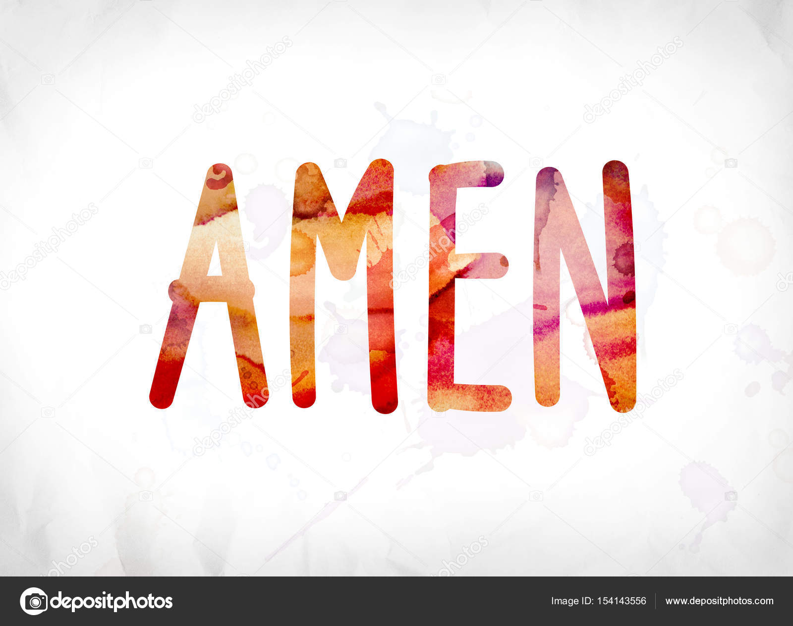Pictures amen Amen Concept Painted Watercolor Word Art — Stock