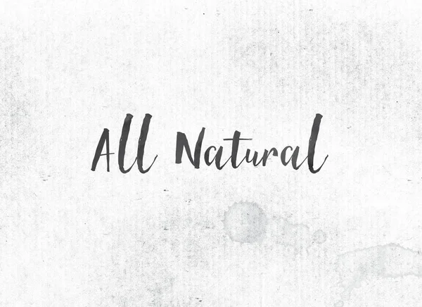 All Natural Concept Painted Ink Word and Theme — Stock Photo, Image