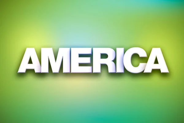 America Theme Word Art on Colorful Background — Stock Photo, Image