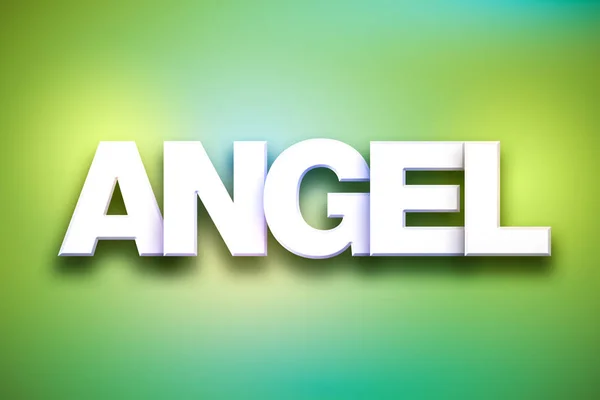 Angel Theme Word Art on Colorful Background — Stock Photo, Image