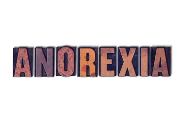 Anorexia Concept Isolated Letterpress Word clipart