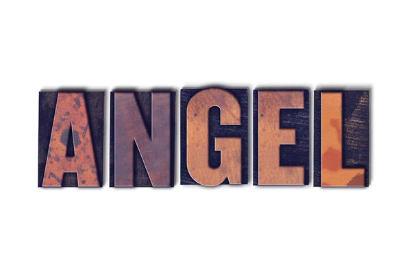 Angel Concept Isolated Letterpress Word — Stock Photo, Image