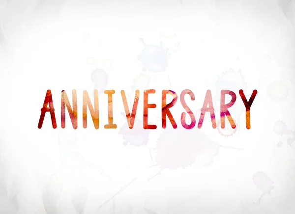 Anniversary Concept Painted Watercolor Word Art — Stock Photo, Image