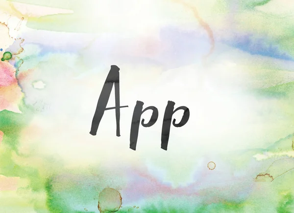 App-konceptet akvarell och bläck målning — Stockfoto