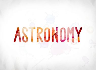 Sulu Boya Word Art boyalı astronomi kavramı