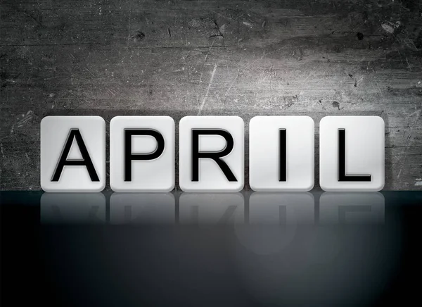 April Concept Tiled Word — Stock Photo, Image