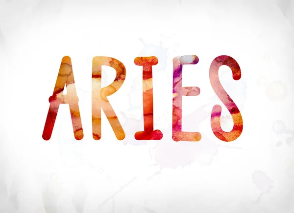 Aries Concept Painted Watercolor Word Art — Stock Photo, Image