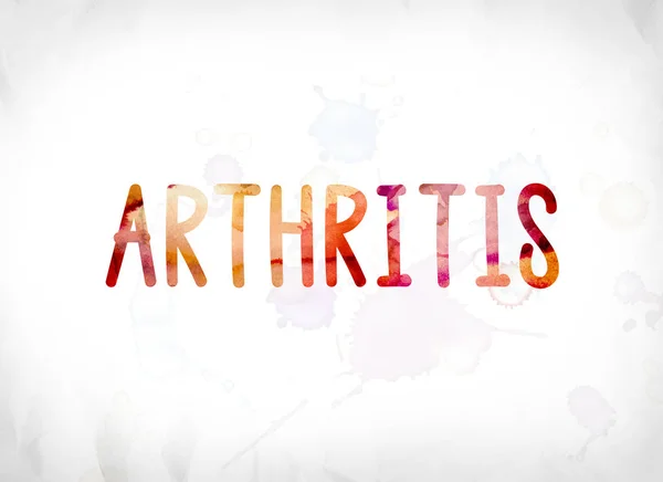 Arthritis Konzept gemalt Aquarell Wort Kunst — Stockfoto