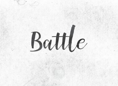 Mürekkep Word ve Tema boyalı savaş kavramı