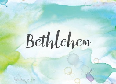 Bethlehem kavramı suluboya ve mürekkep boyama