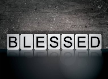 Blessed Concept Tiled Word clipart