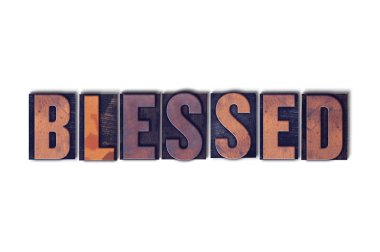 Blessed Concept Isolated Letterpress Word clipart
