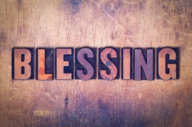 Ahşap arka plan Tema Letterpress kelime nimet