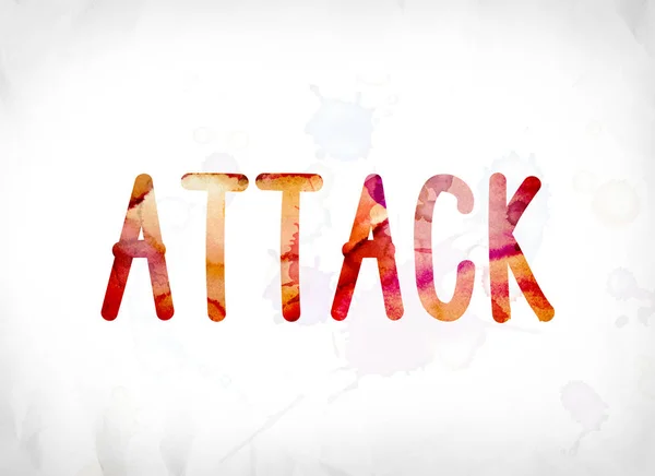 Attack Concept Painted Watercolor Word Art — Stock Photo, Image