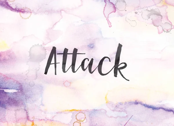 Concepto de ataque Acuarela y pintura de tinta — Foto de Stock