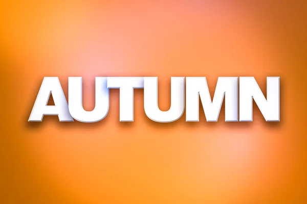 Herbst Thema Wort Kunst auf buntem Hintergrund — Stockfoto
