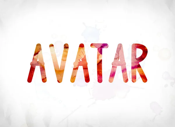 Avatar Concept geschilderd aquarel WordArt — Stockfoto